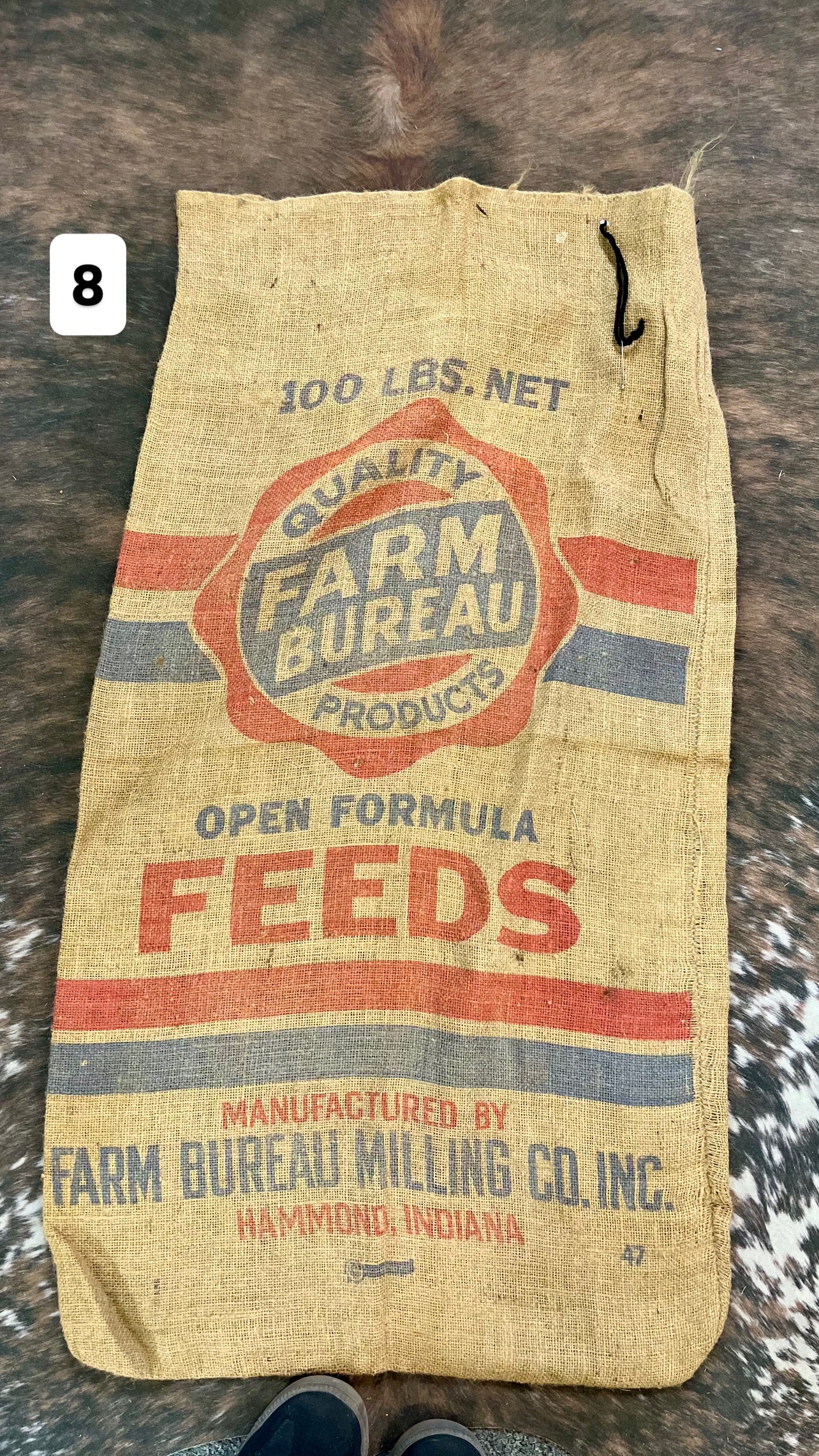 Farm Bureau Feeds Burlap Bag