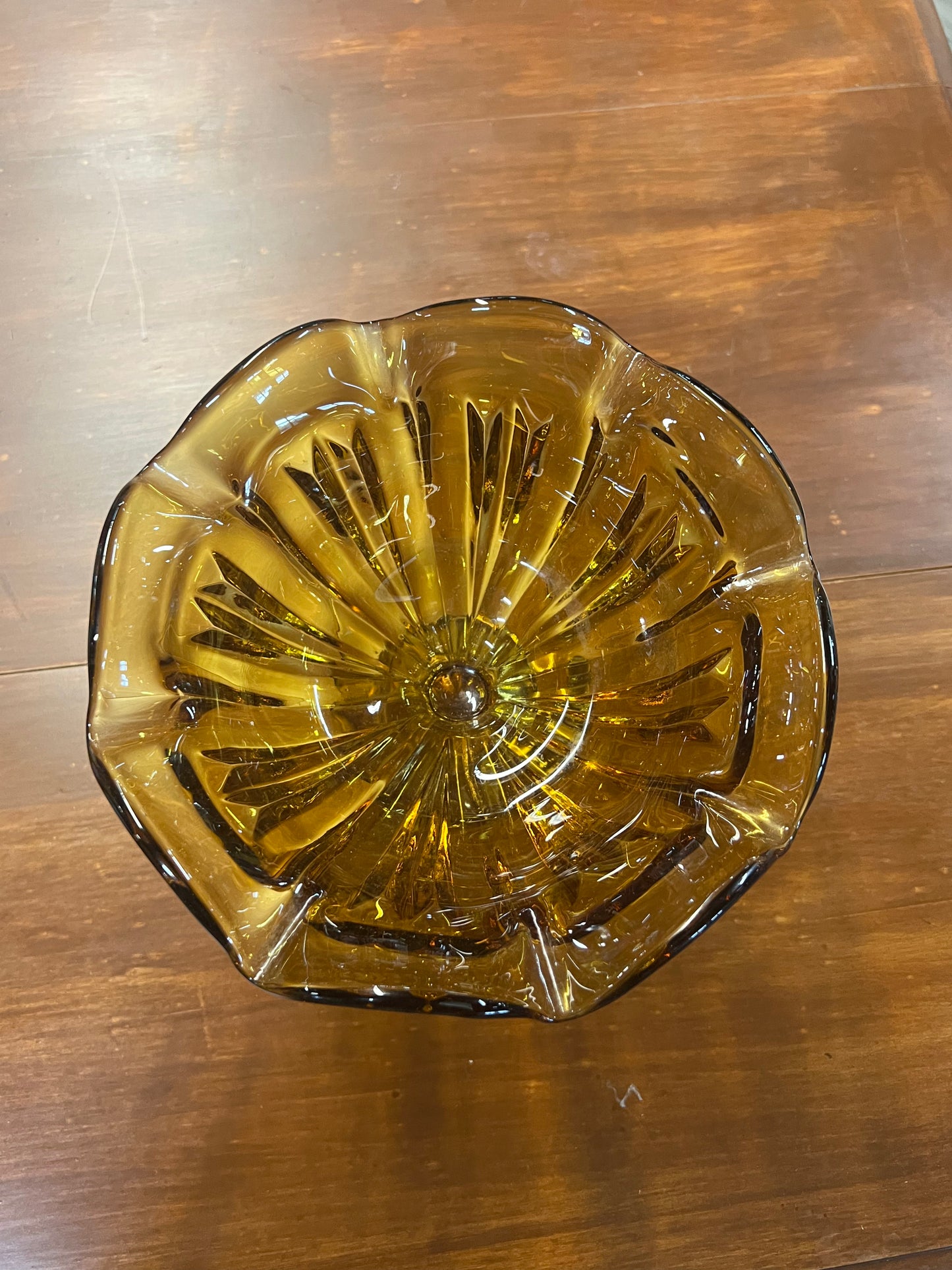 Amber Glass Bowl