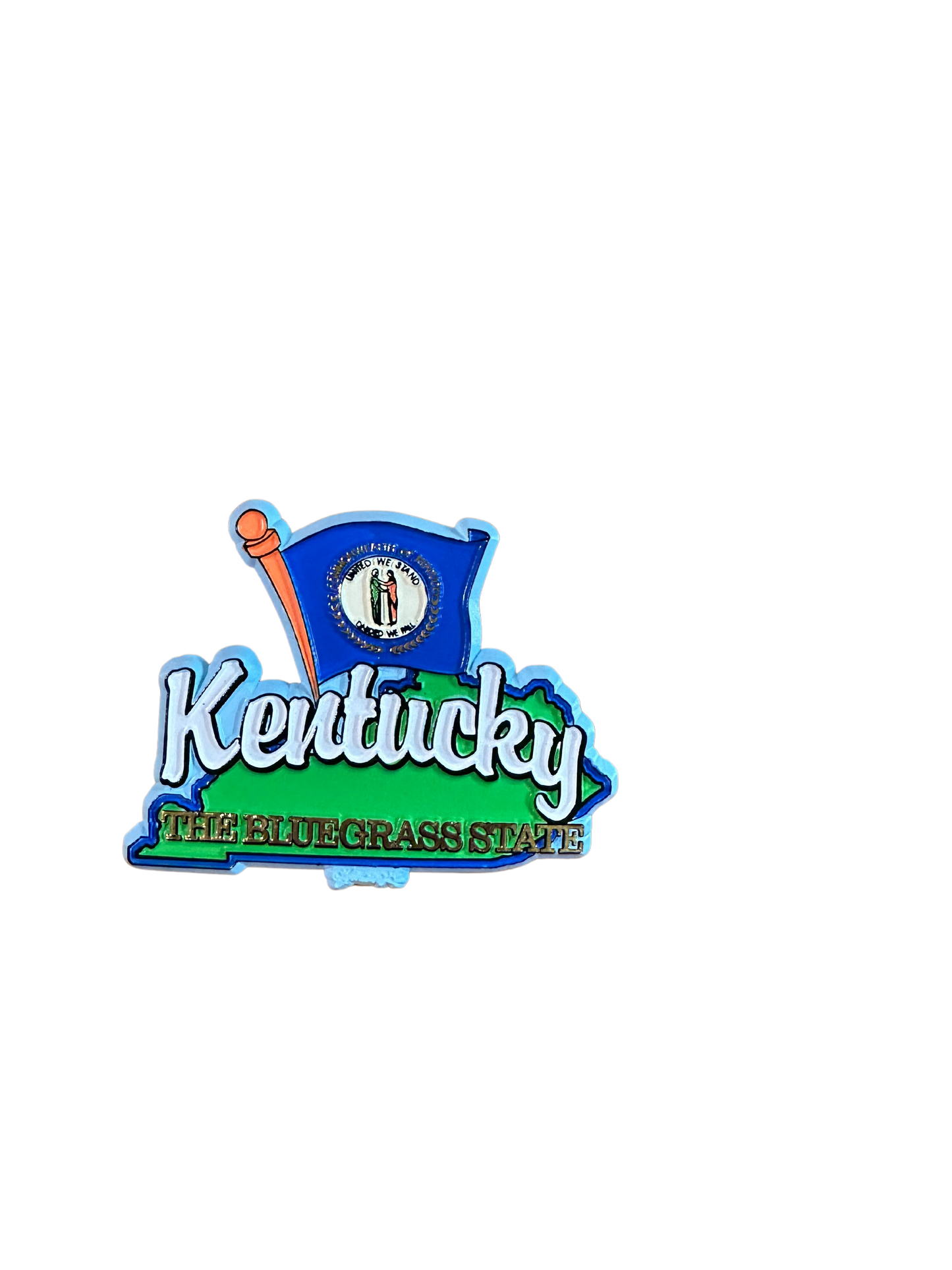Kentucky 2d Map Flag Magnet