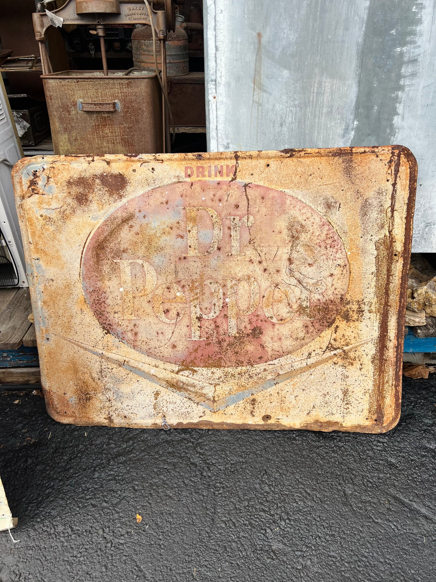 Dr Pepper Vintage Sign Old Original