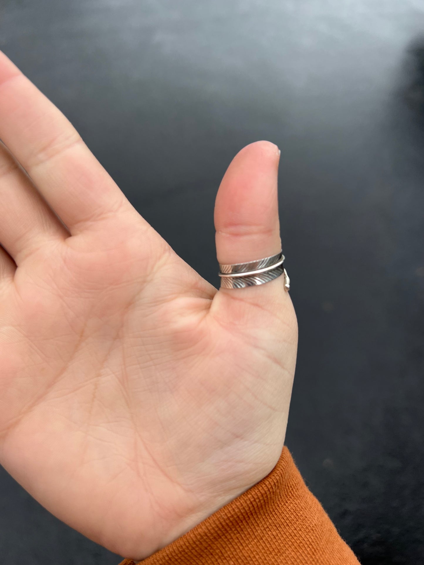 Turquoise Feather Wrap Ring *Adjustable*