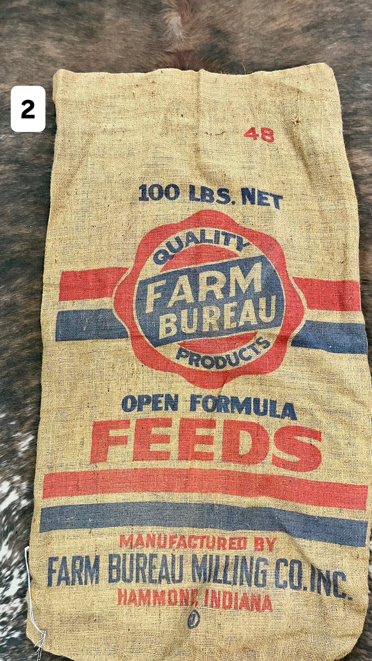 Farm Bureau Feeds Burlap Bag