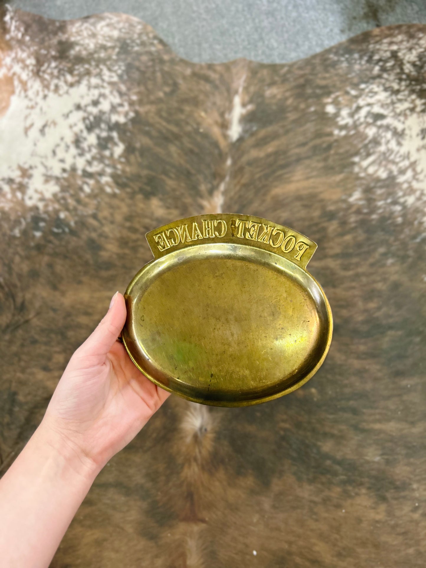 Vintage Solid Brass "Pocket Change" Tray