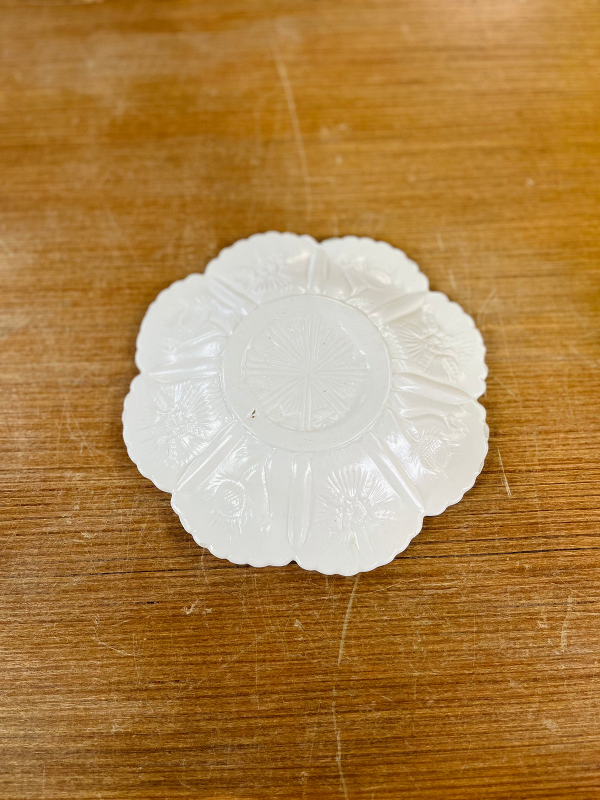 Vintage White Porcelain Domed Butter Dish