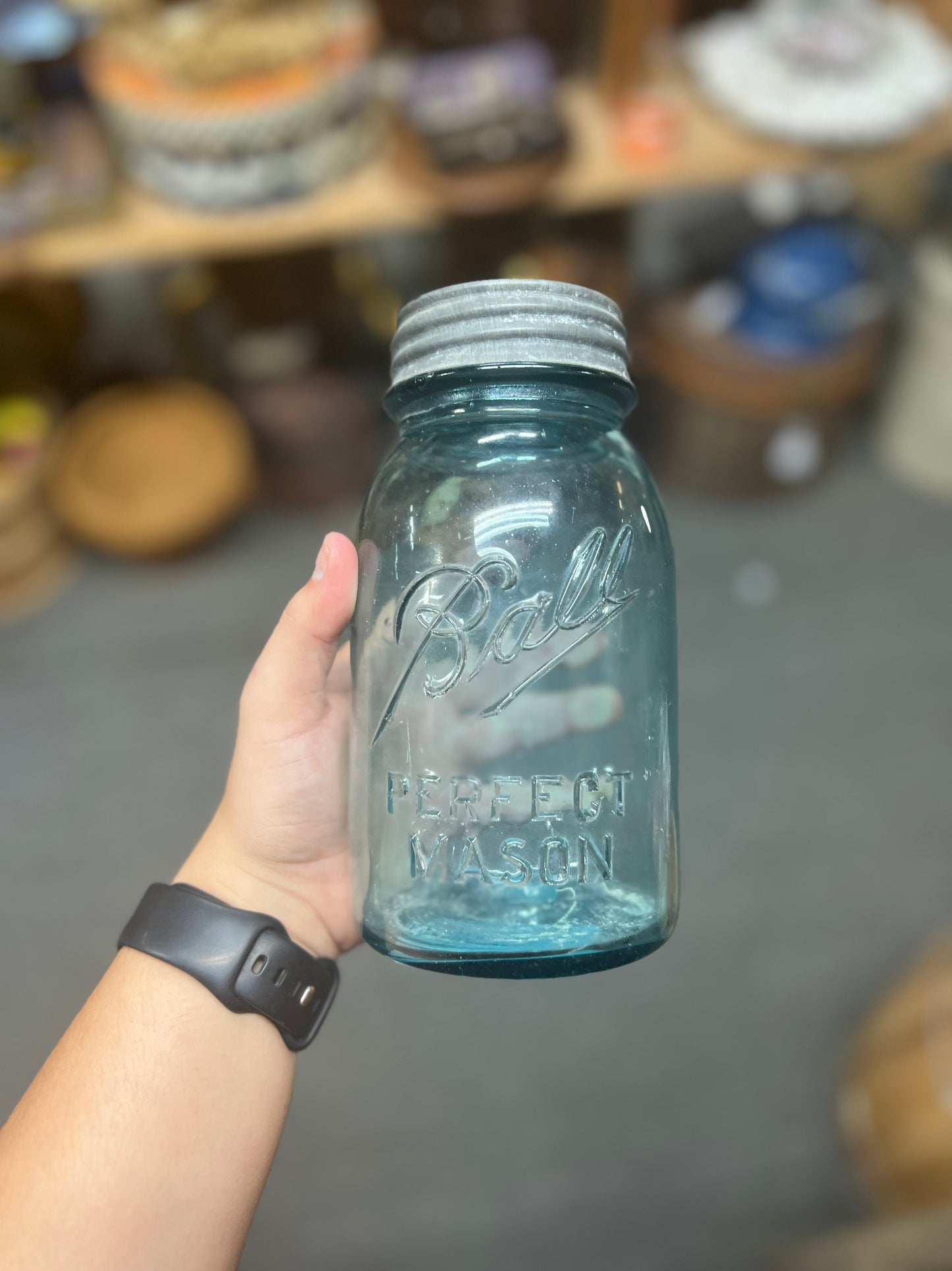 Blue Ball Jar Perfect Mason