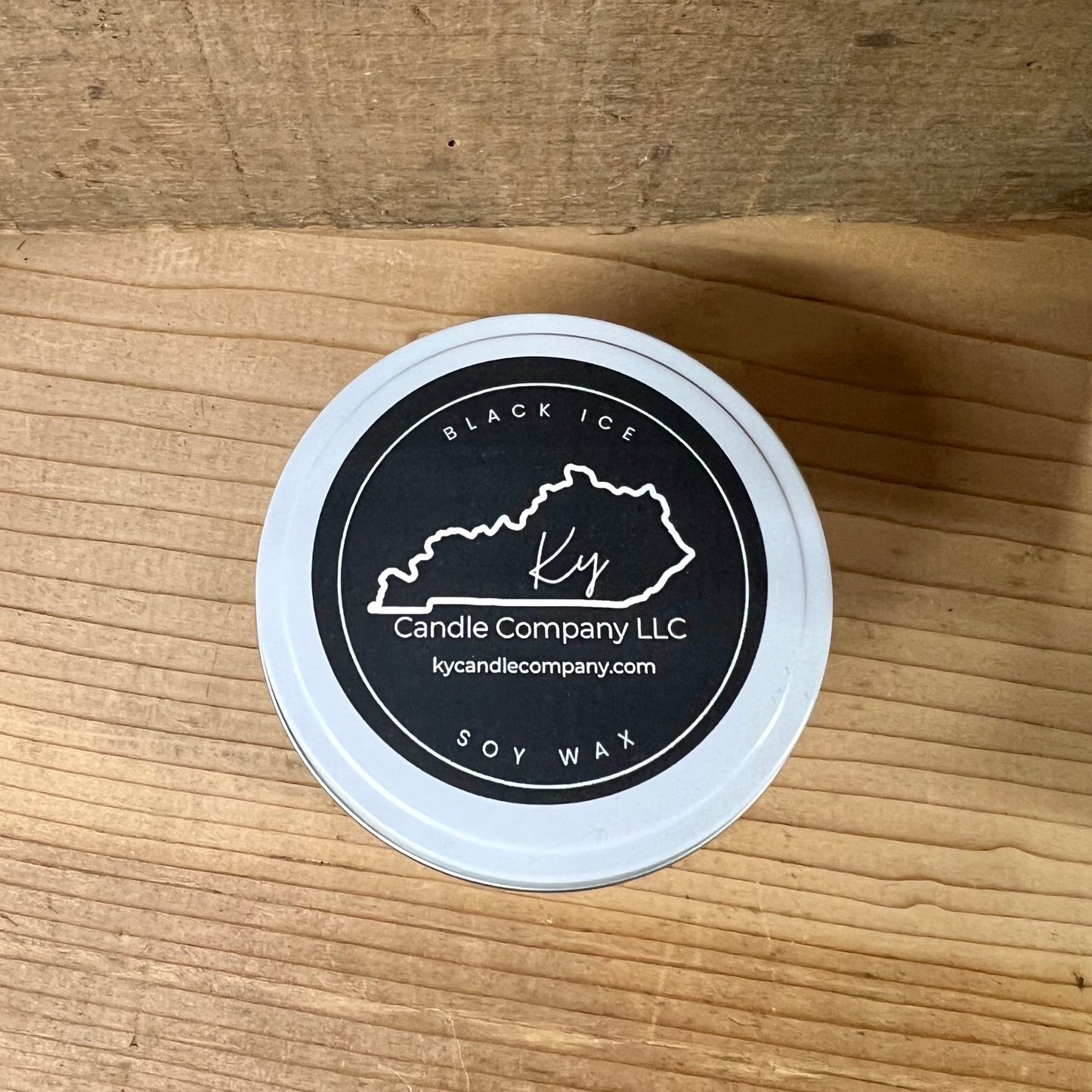 Black Ice 8oz Tin Candle