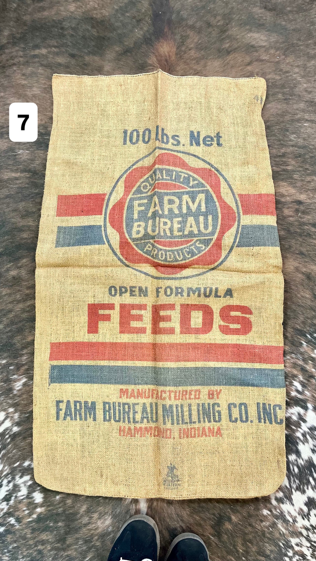 Farm Bureau Feeds Burlap Bag
