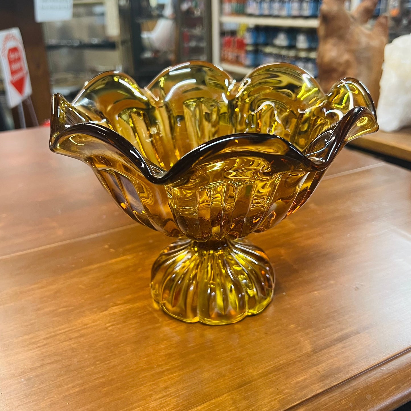 Amber Glass Bowl