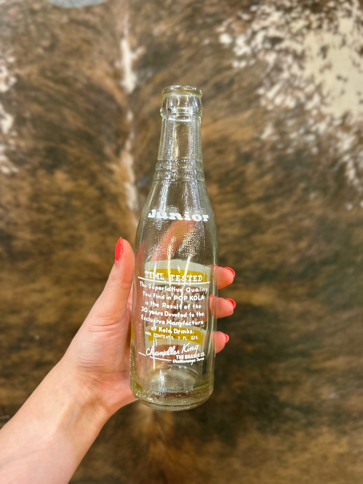 Vintage 1960-70s Pop Kola Jumior Bottle