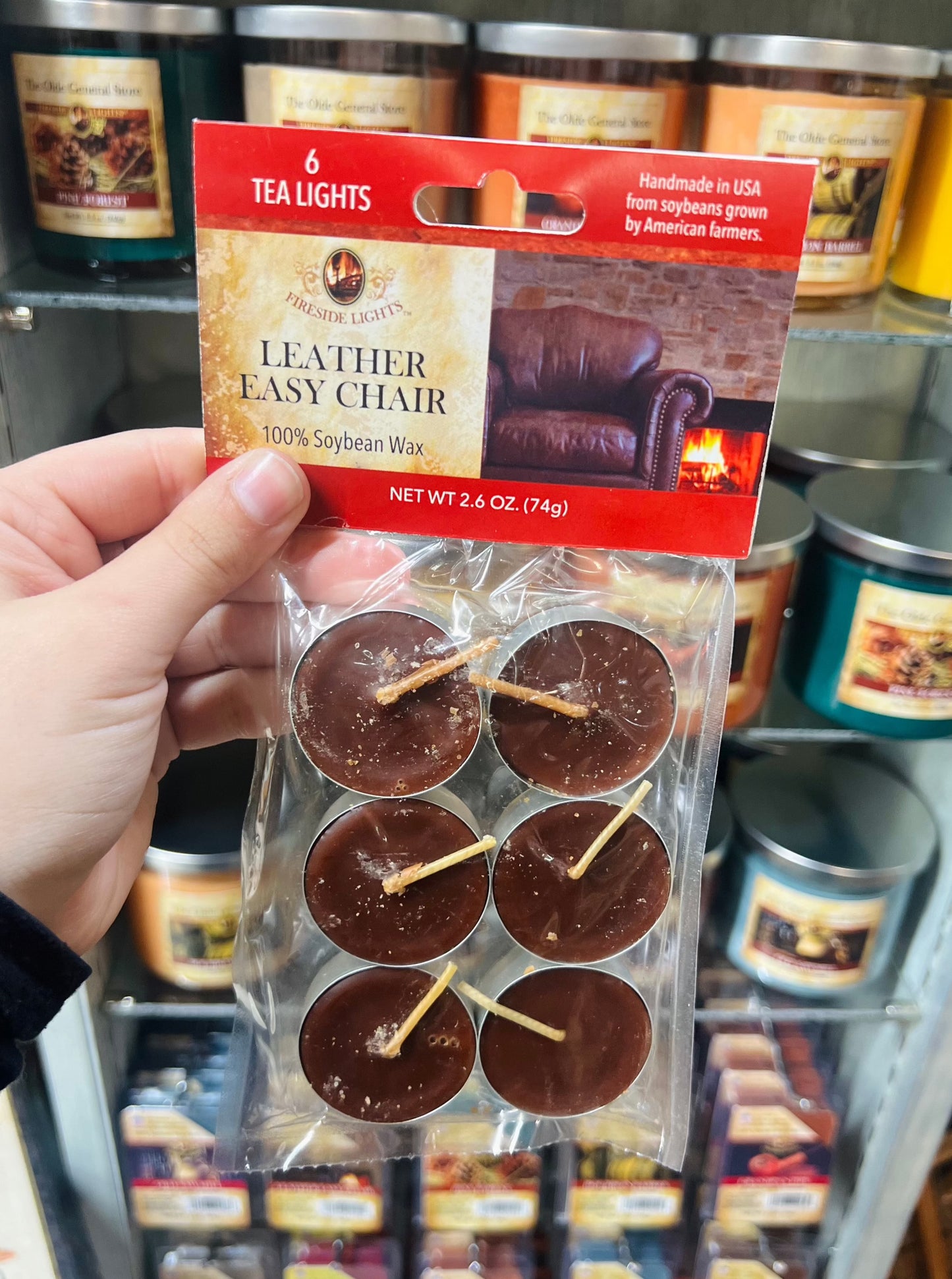Leather Easy Chair Tea Lights (6 Pack)