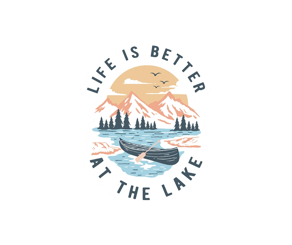 Life Is Better At the Lake Vinyl Sticker