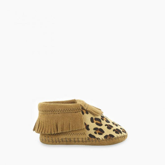 Minnetonka Infant's Riley Bootie Leopard Taupe
