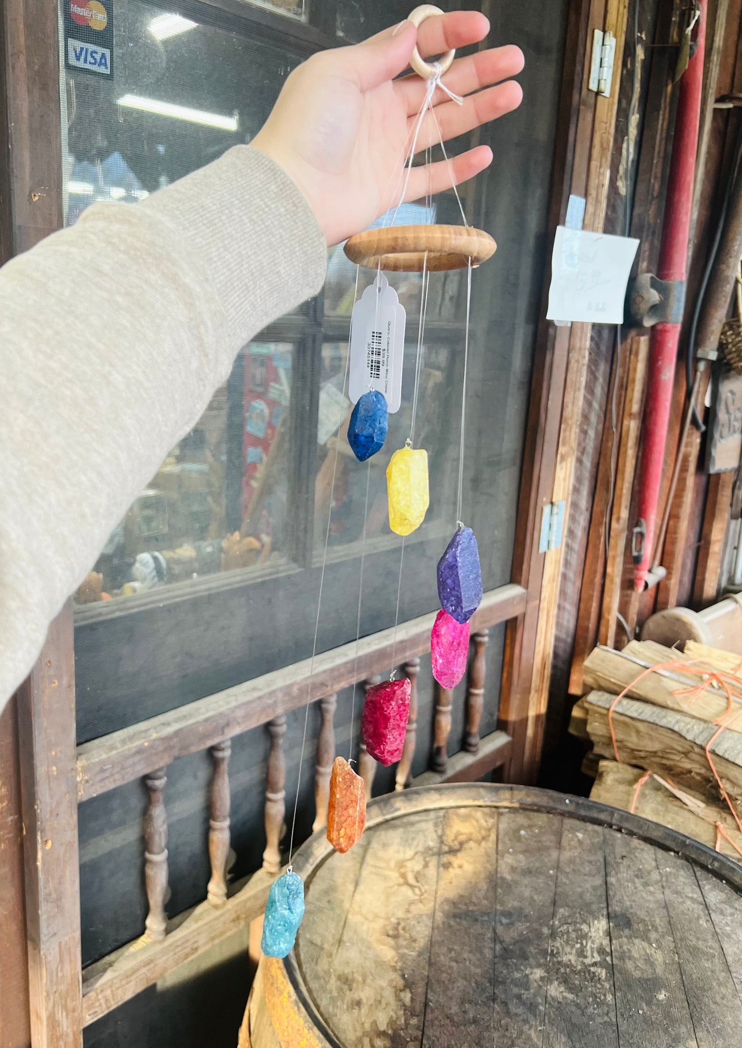 Quartz Colored Points Wind Chime