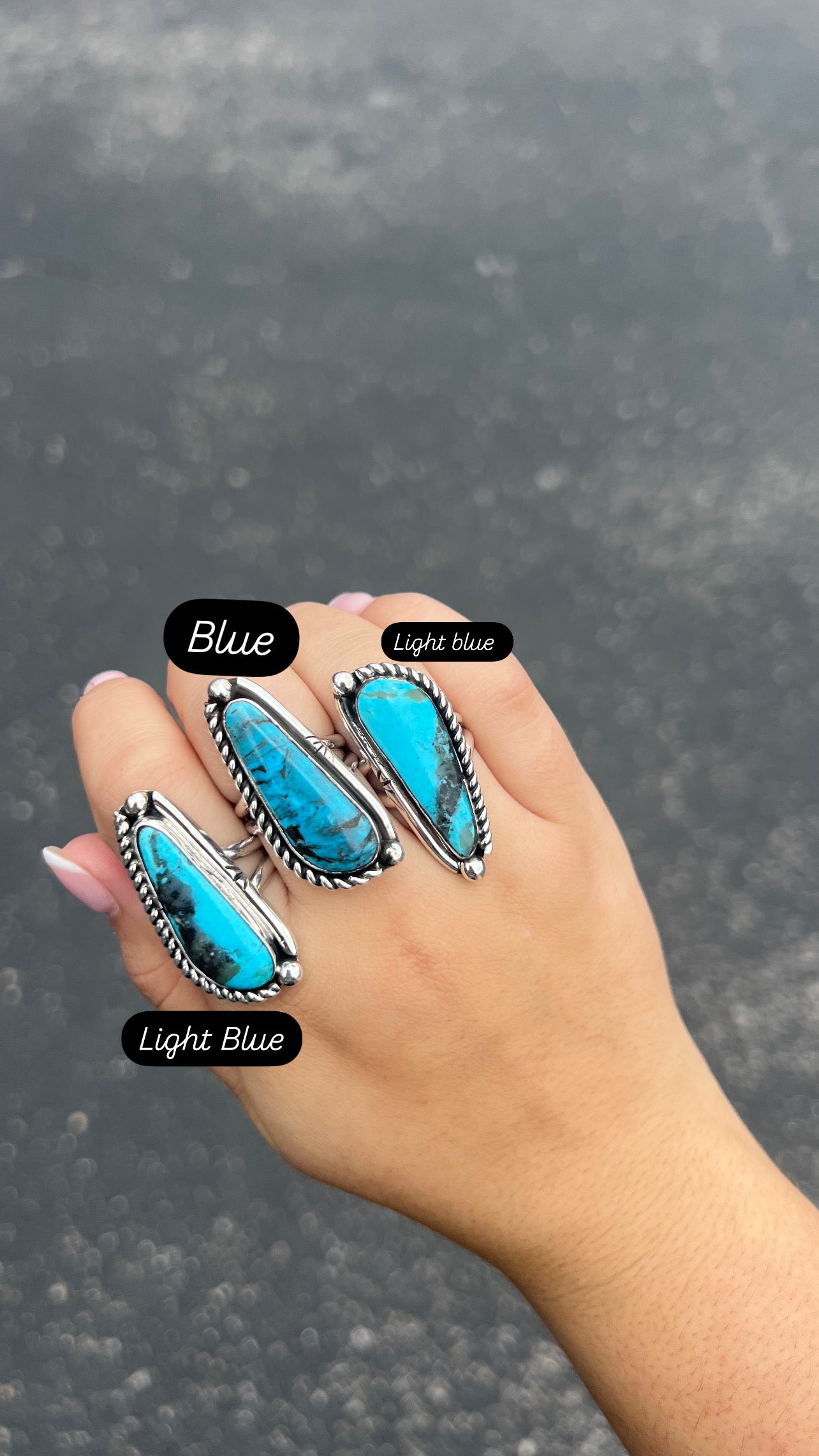 The Olivia Authentic Turquoise and Sterling Silver Statement Ring