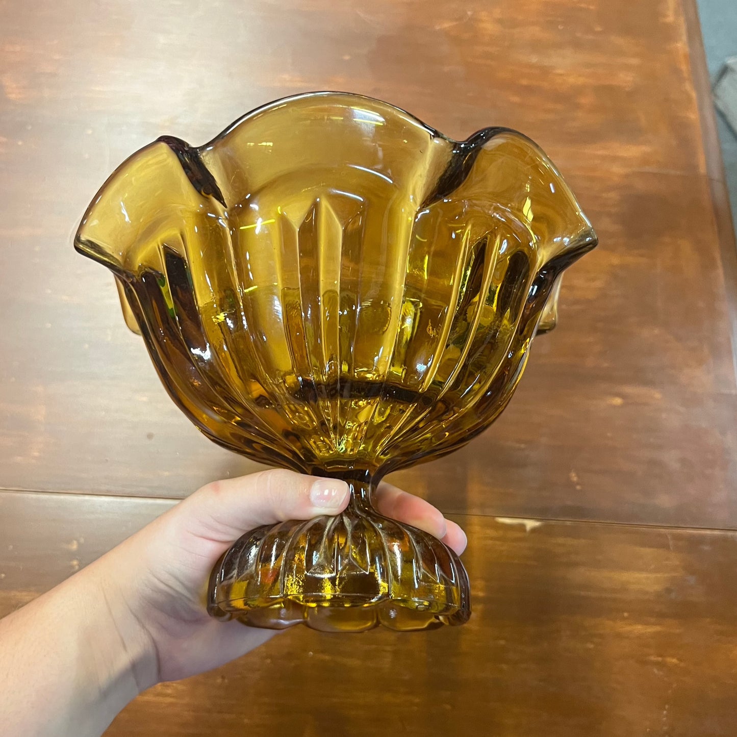 Amber Glass Bowl