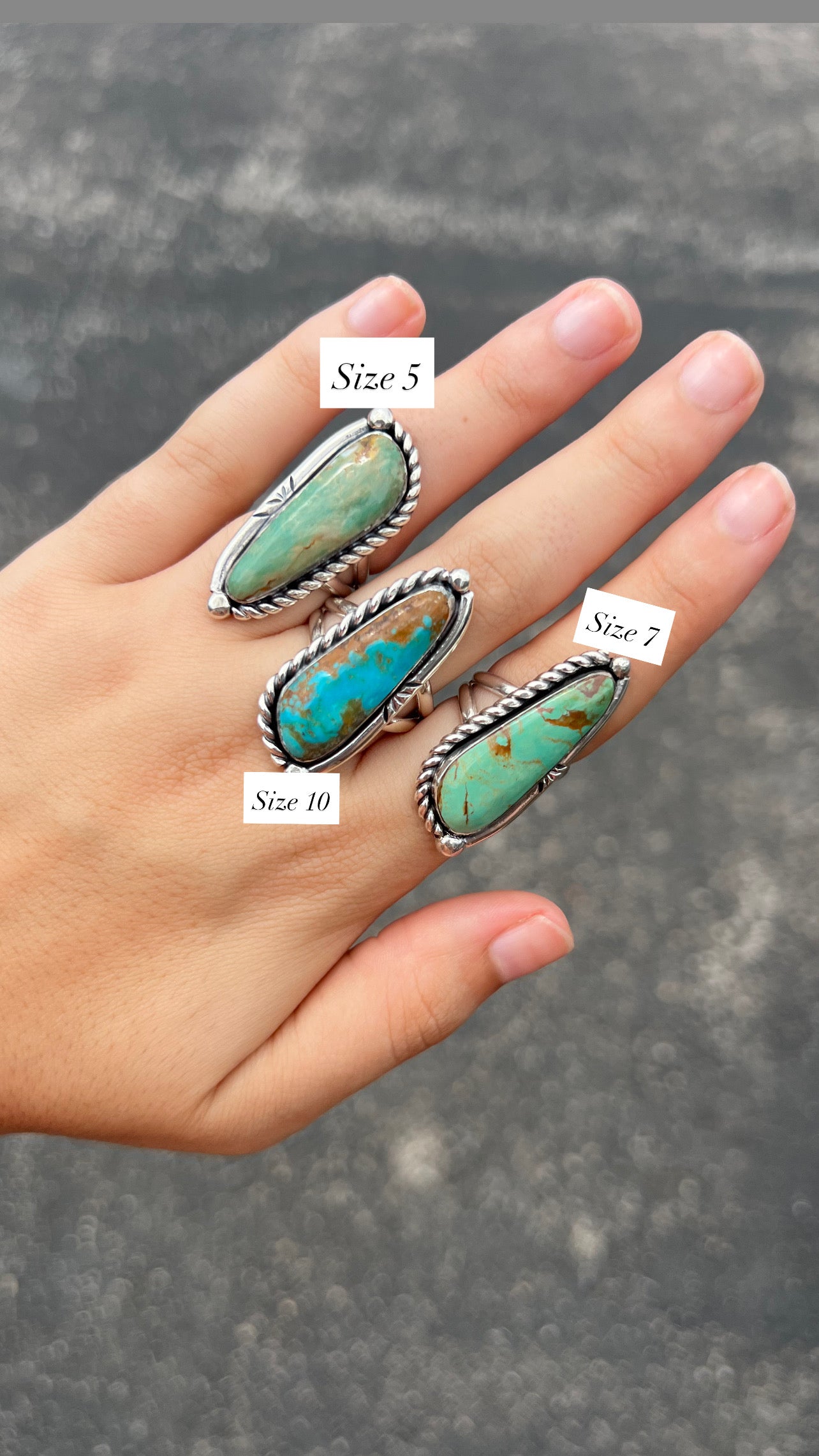 The Olivia Authentic Turquoise and Sterling Silver Statement Ring