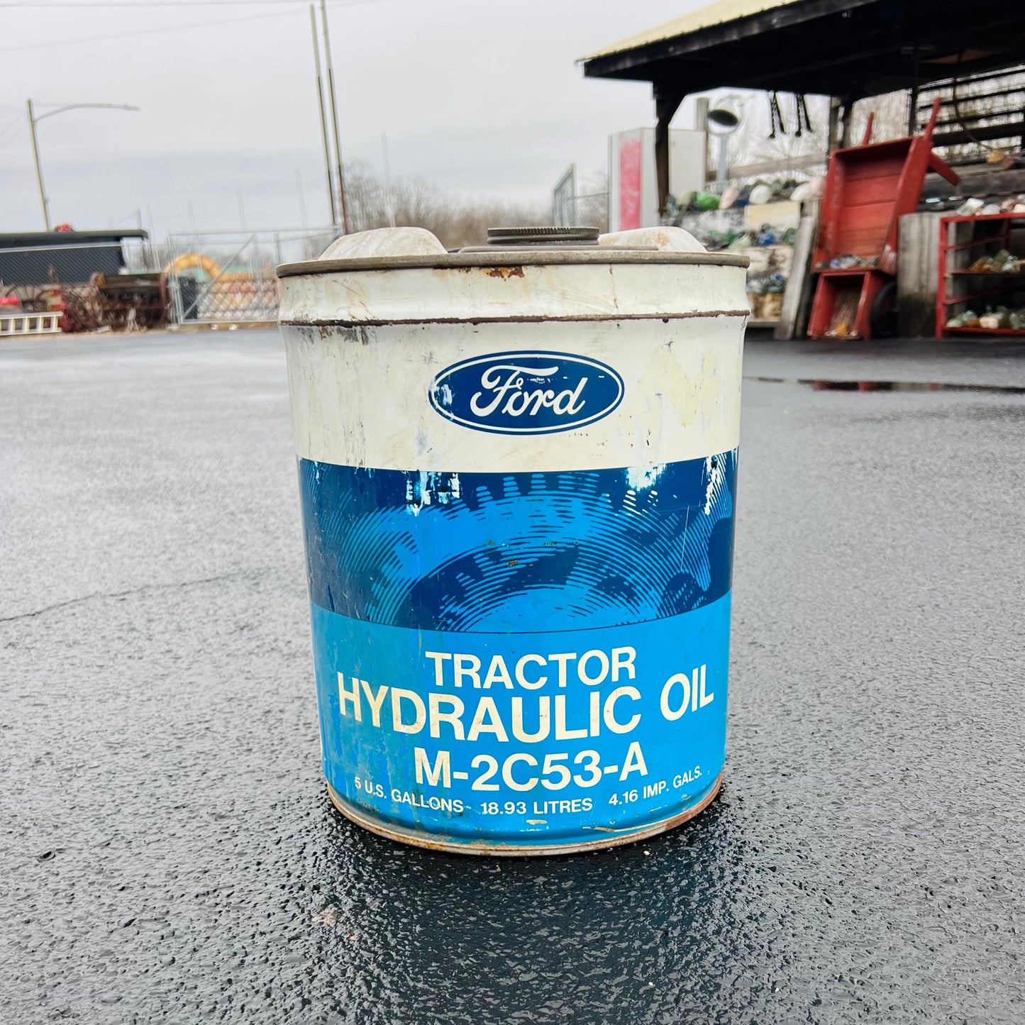 Ford Tractor Hydraulic Oil 5 Gallon Can Vintage