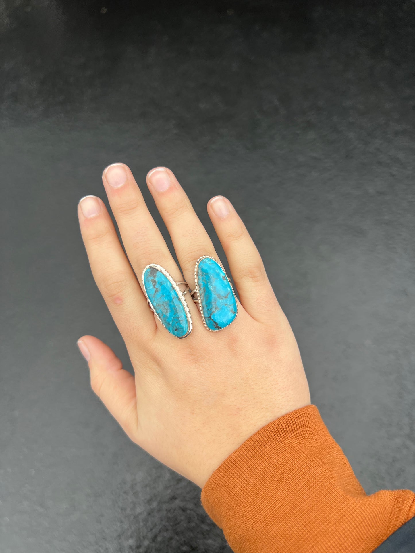 Genuine Turquoise Statement Ring