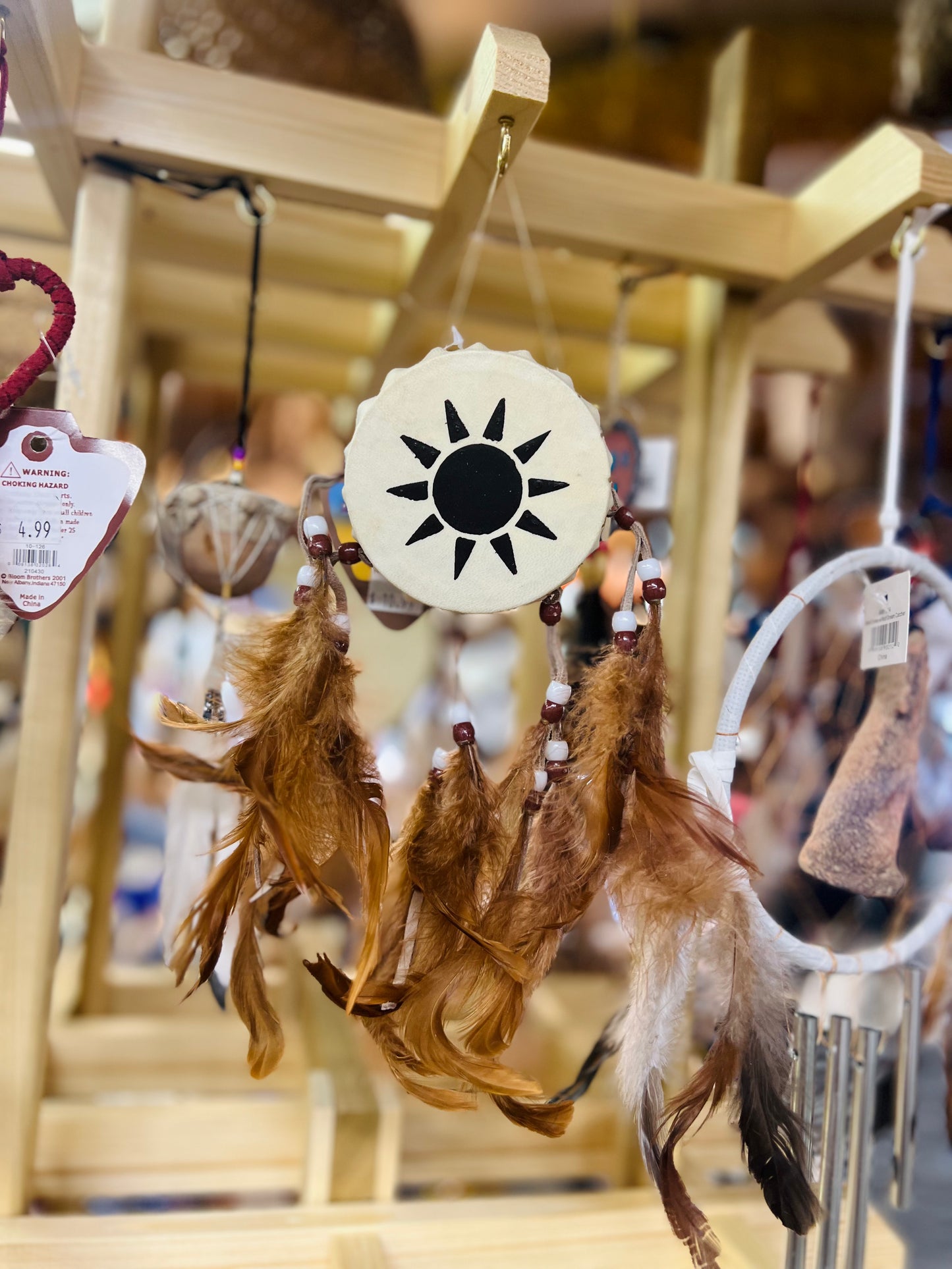 Sun Drum Pendant Dream Catcher
