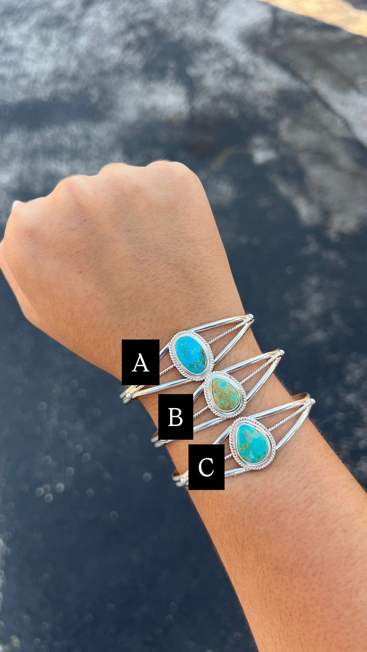 The Oneida Kingman Turquoise Sterling Silver Cuff Bracelet