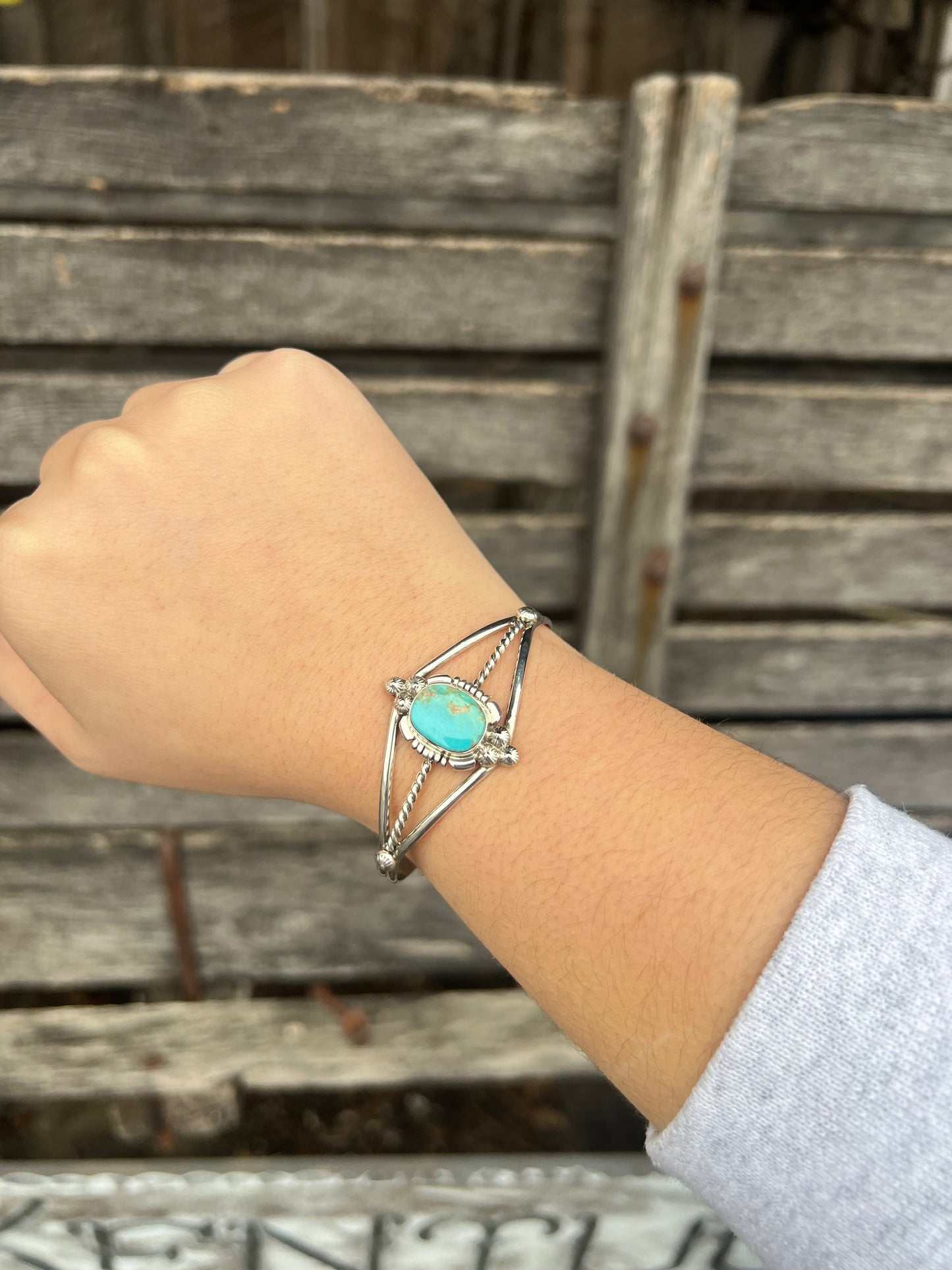 Kingman Turquoise Split Bracelet