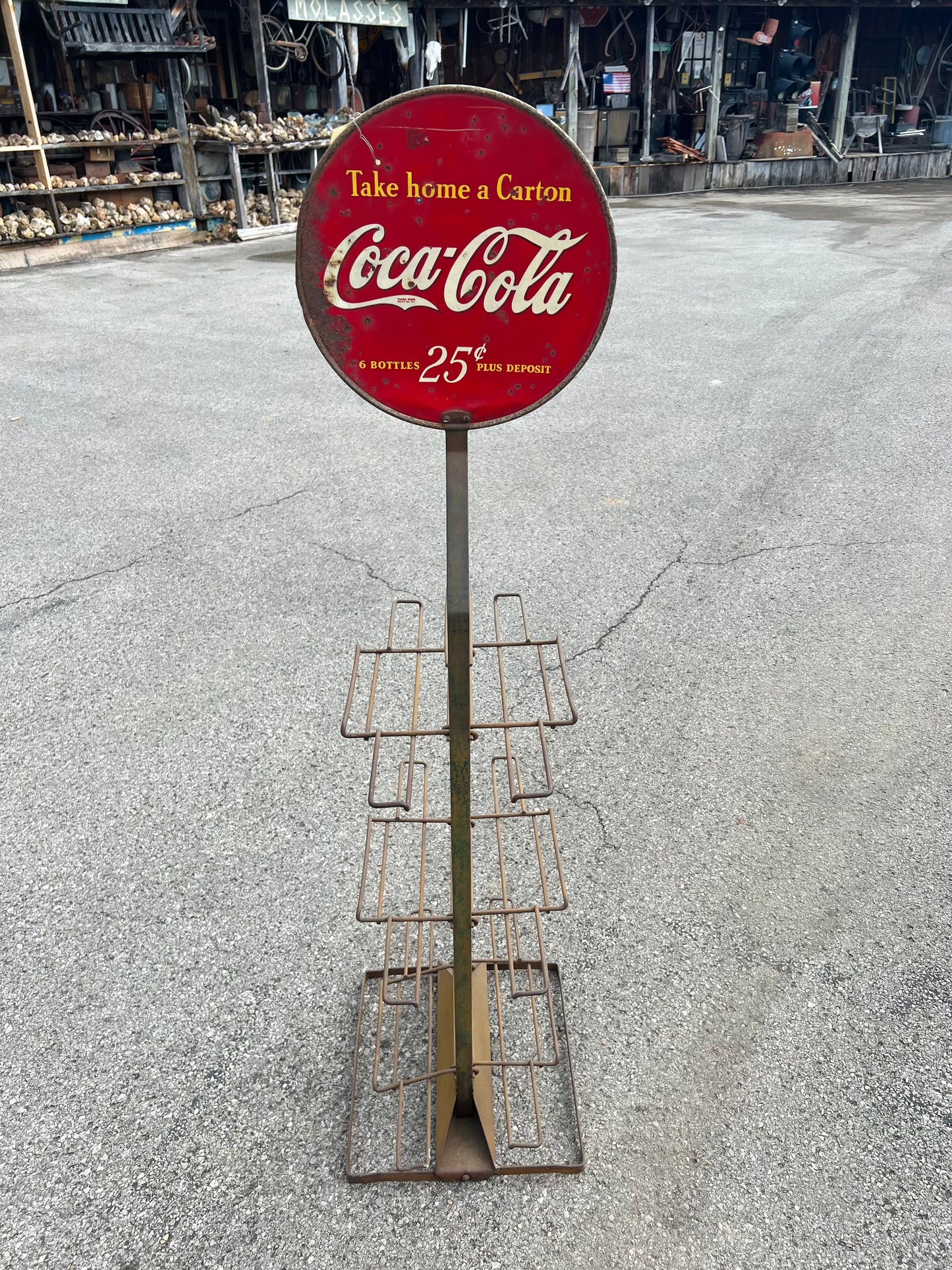 1930's Coca Cola 6 Pack Bottle Rack