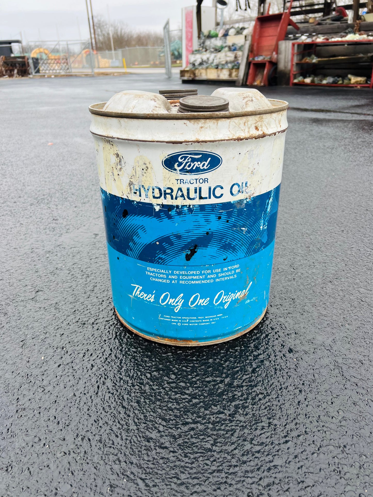 Ford Tractor Hydraulic Oil 5 Gallon Can Vintage