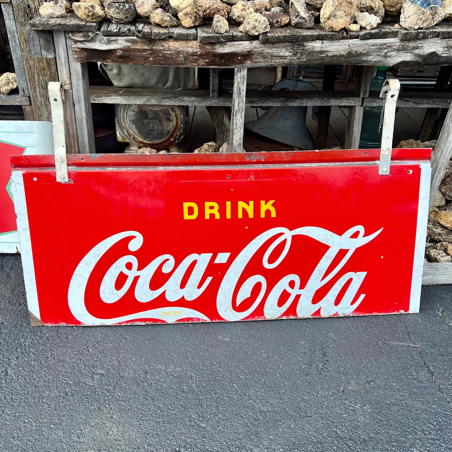 Vintage Coca Cola Porcelain Hanging Sign