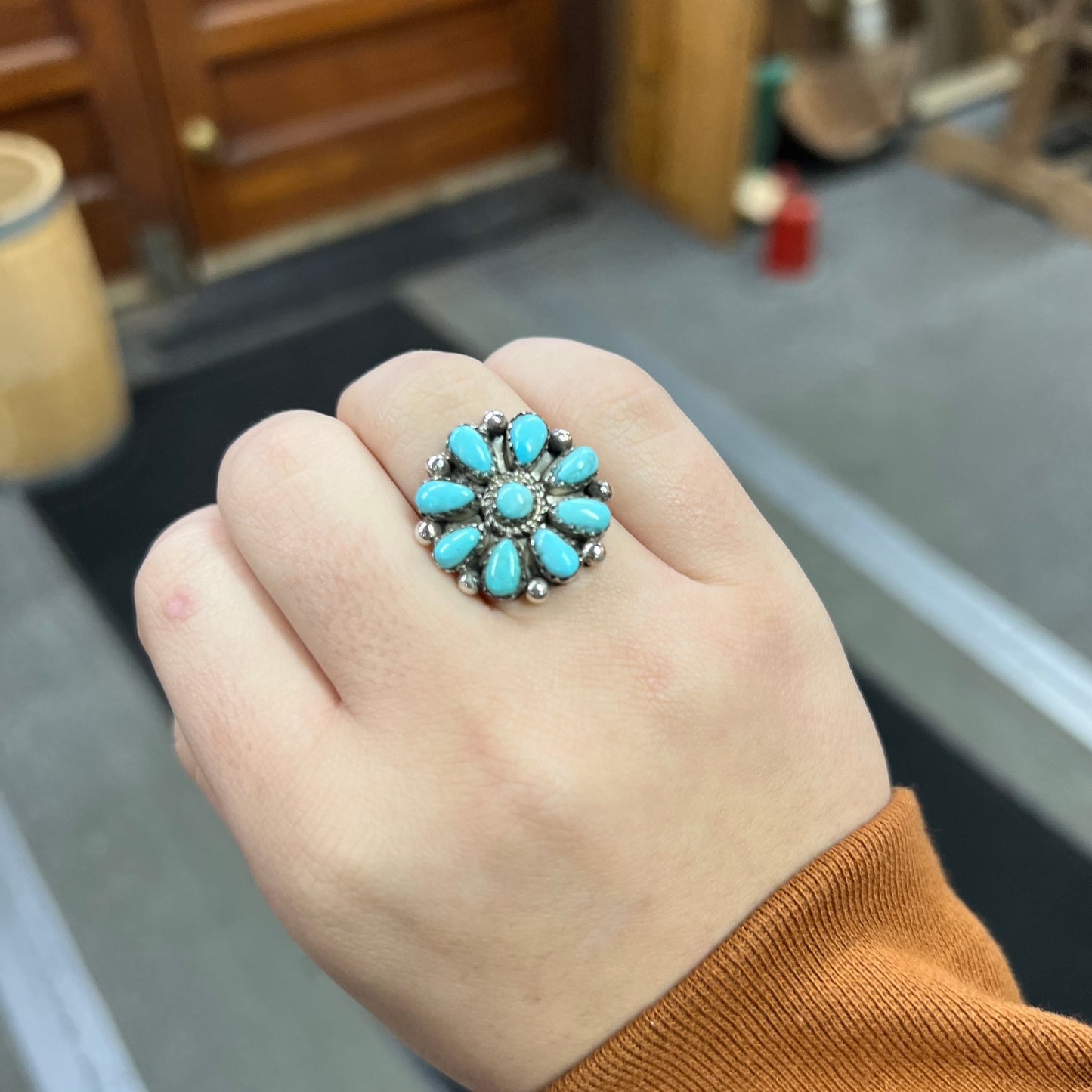 Turquoise Cluster Ring