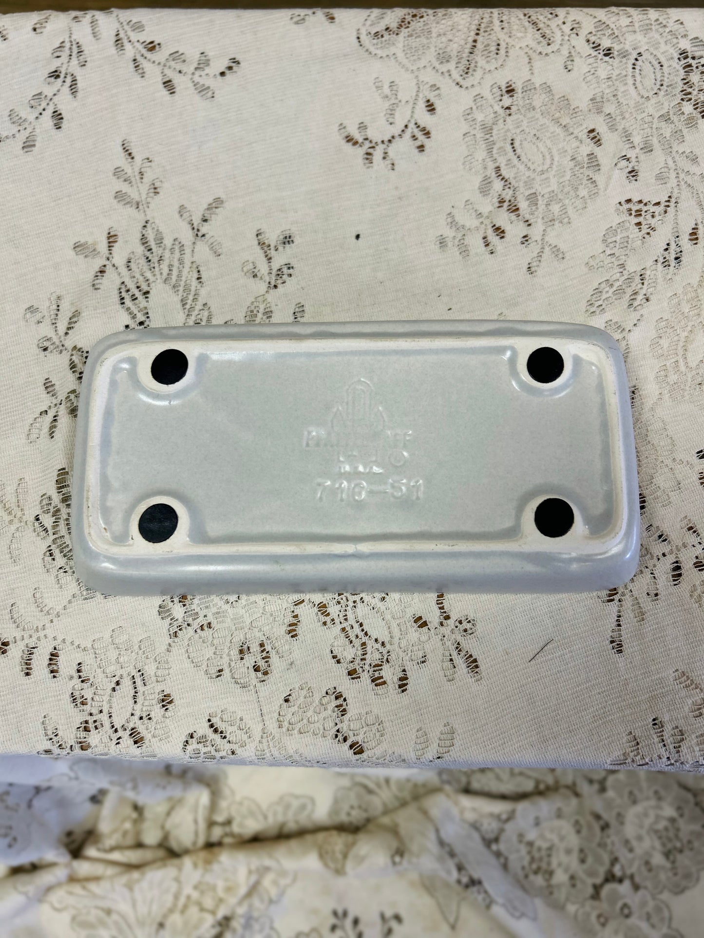 Vintage Blue Floral Pfaltzgraff Yorktowne Rectangular Relish/Cracker Dish