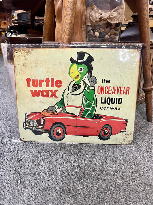 Turtle Wax Car Wax Metal Sign