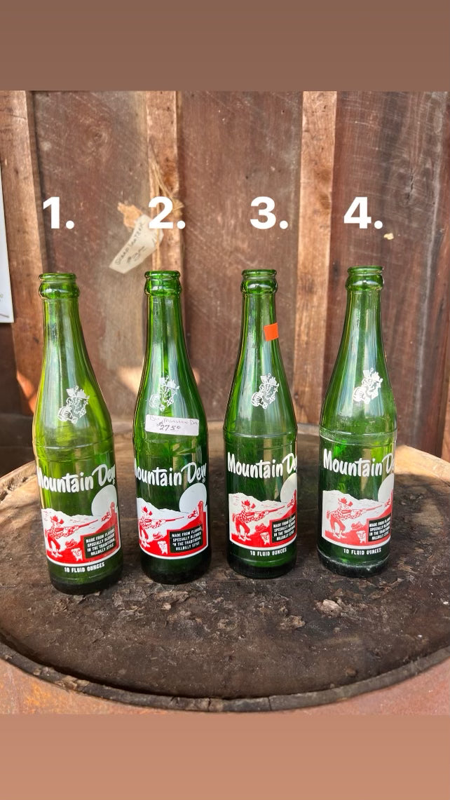 Mountain Dew Mountain Man Bottle Vintage