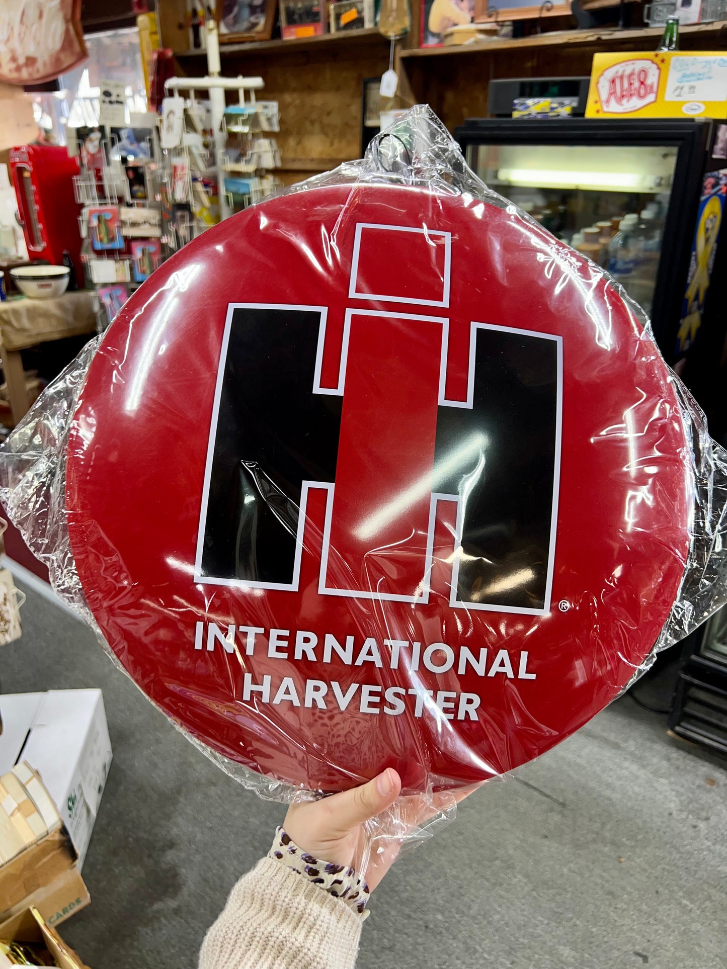 International Harvester Logo Dome Sign
