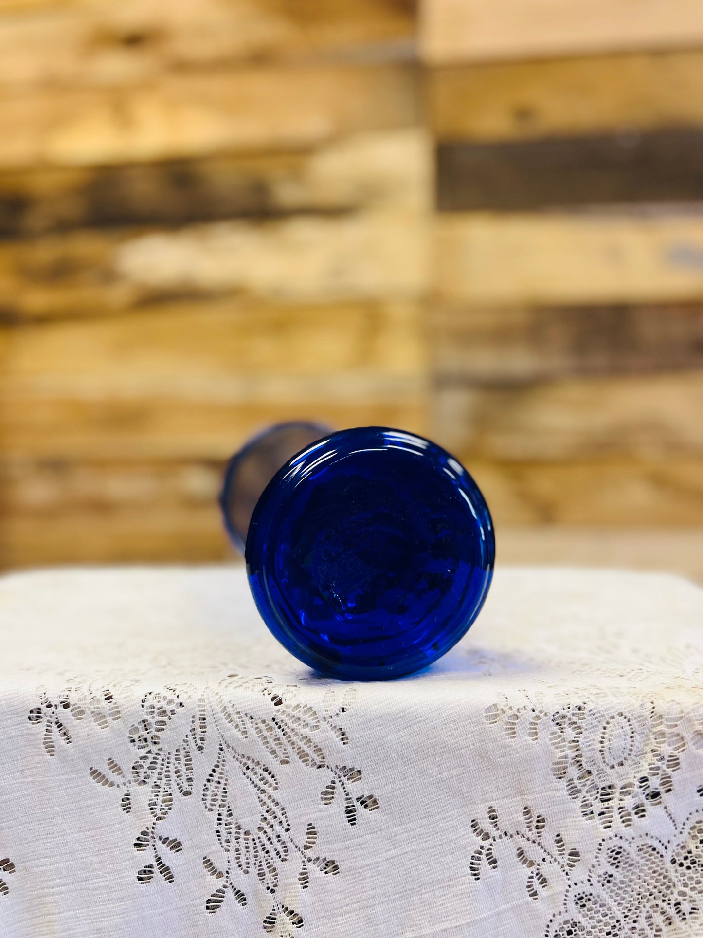 Vintage Cobalt Blue Glass Vase