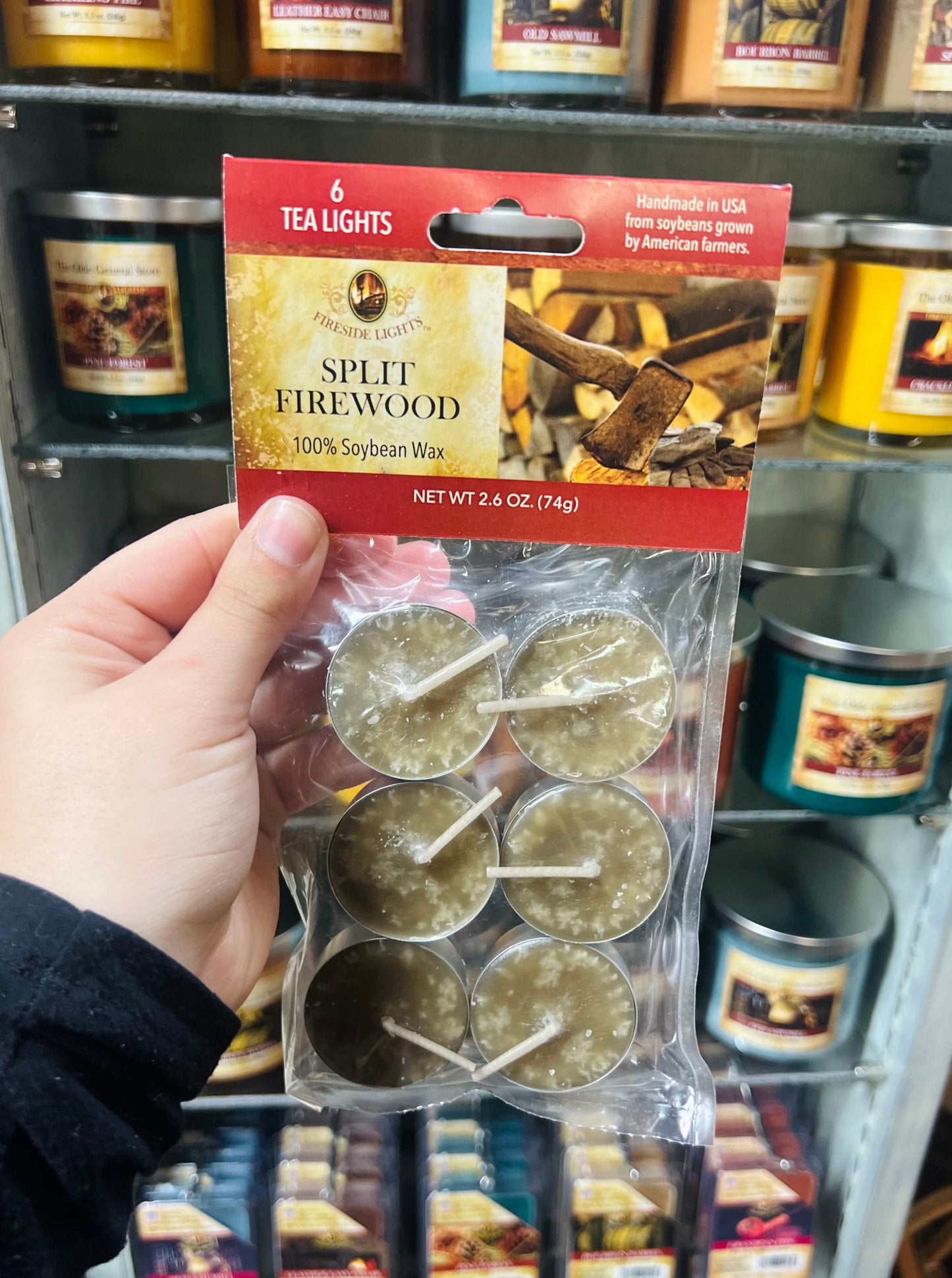Split Firewood Tea Lights (6 Pack)