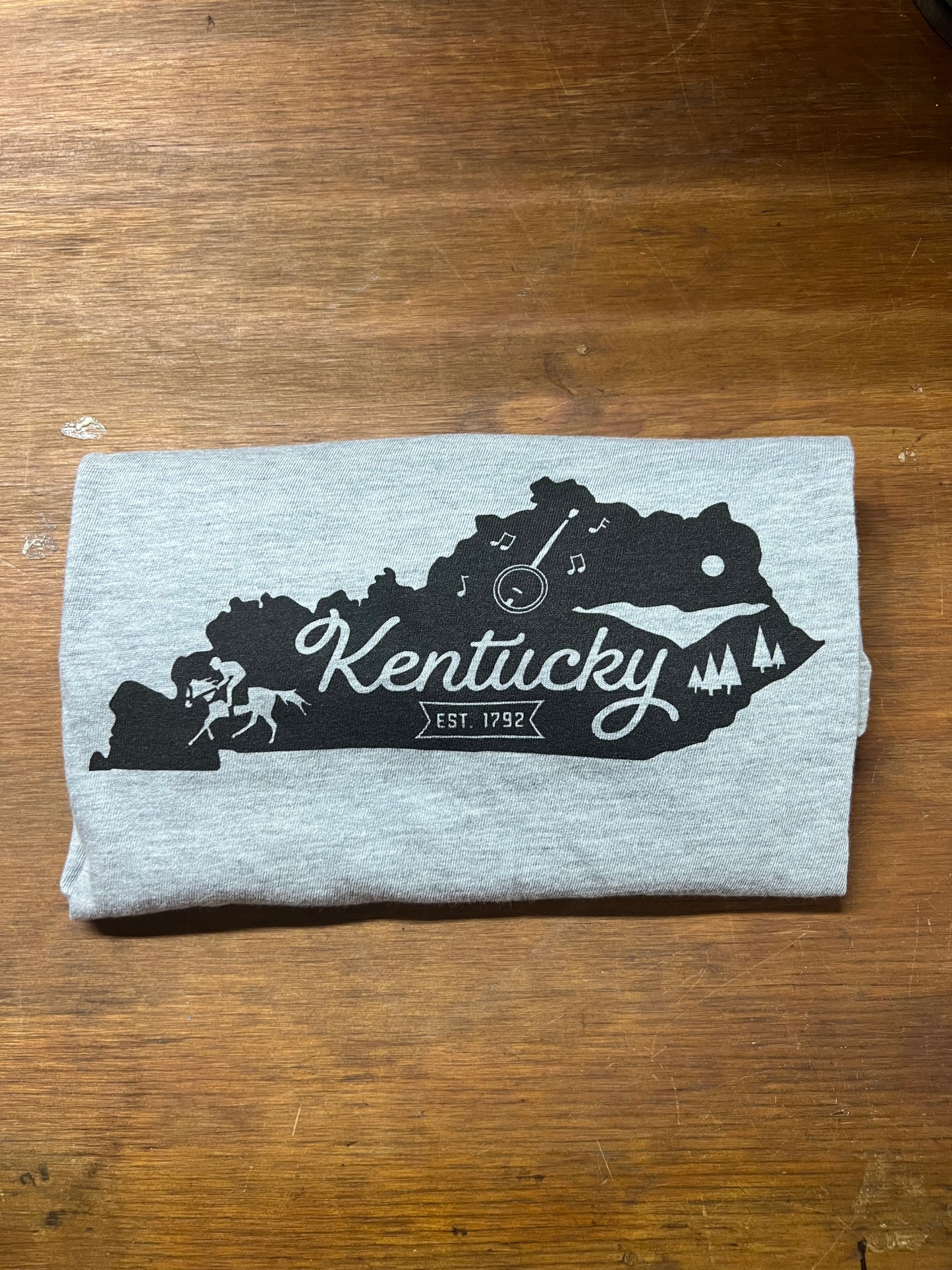 Kentucky State Outline Kids Tee