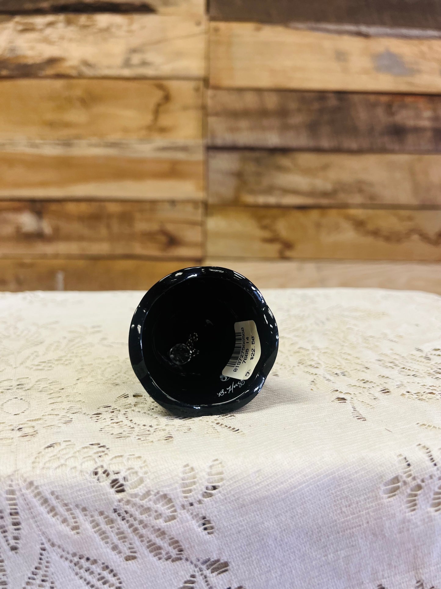 Vintage Fenton Black Bell with Box