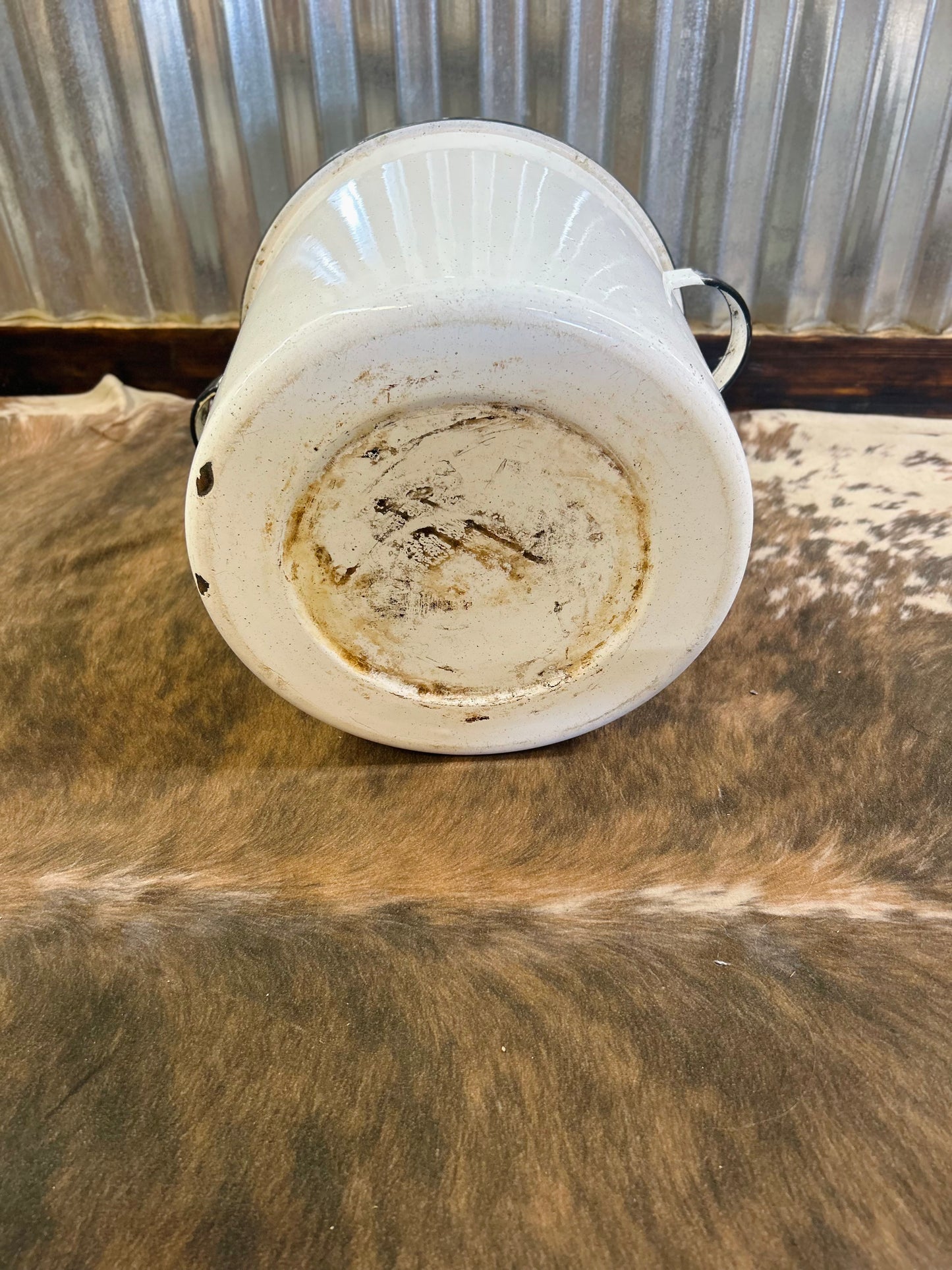 Vintage Speckled Enamel Pot