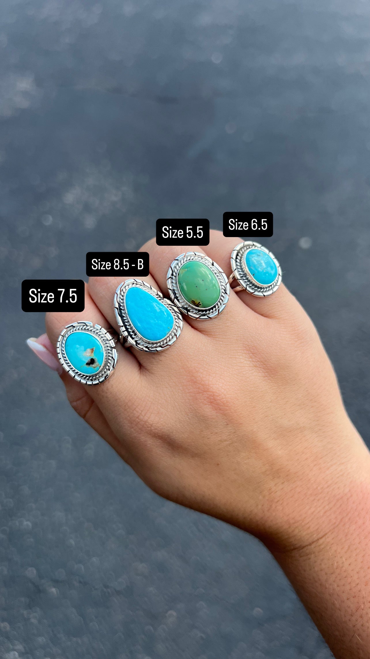 Dixie Sterling Silver and Genuine Turquoise Ring