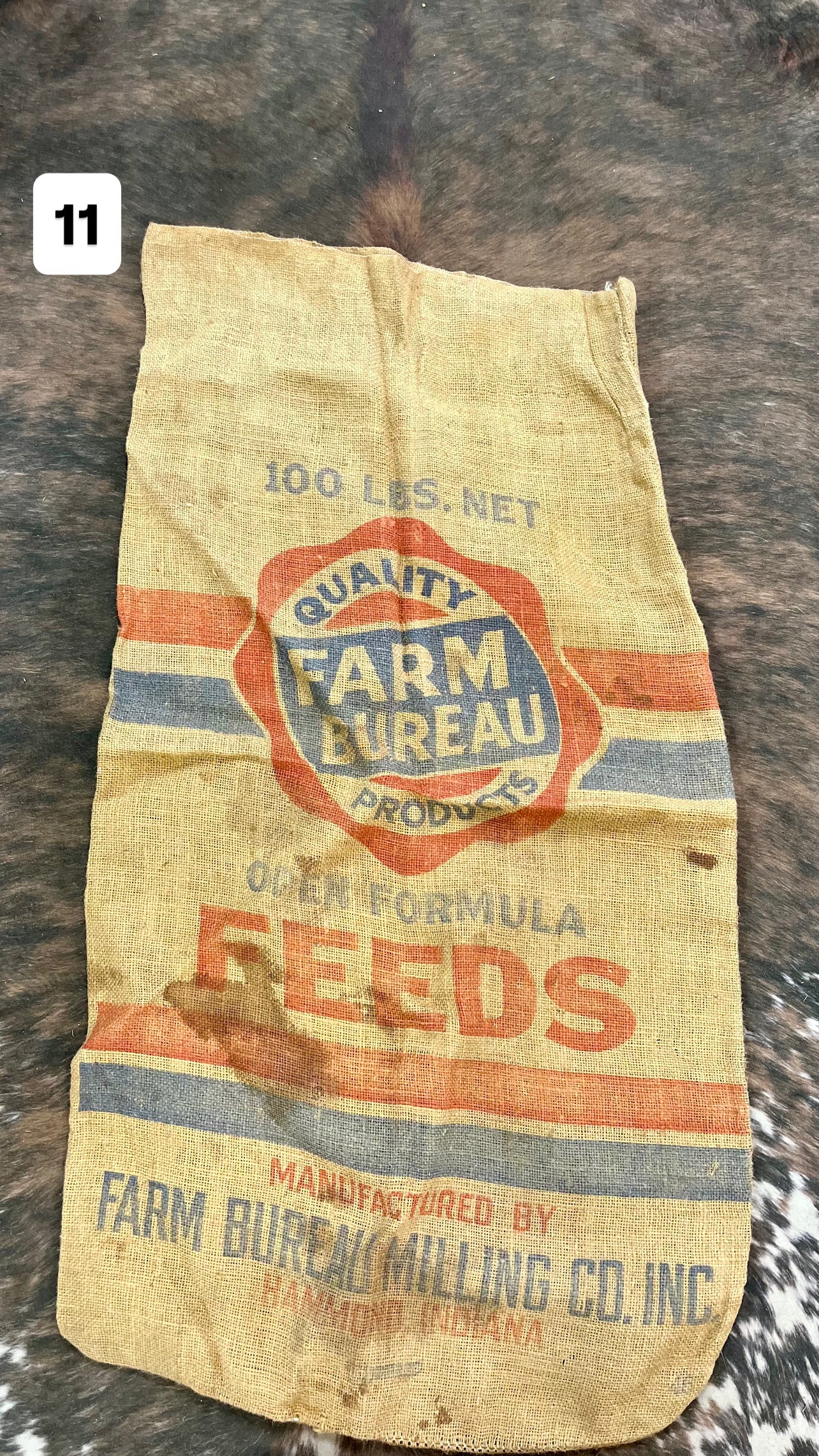 Farm Bureau Feeds Burlap Bag