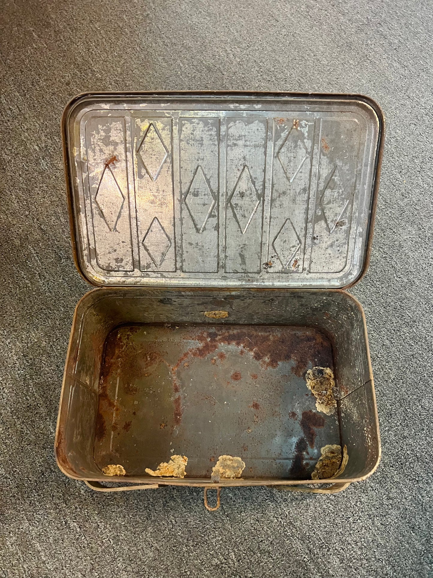 Vintage Metal Picnic Basket