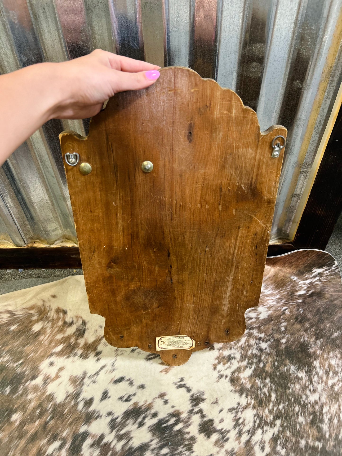 1970s Americana " Home Sweet Home" Wooden Wall Mounted Organizer