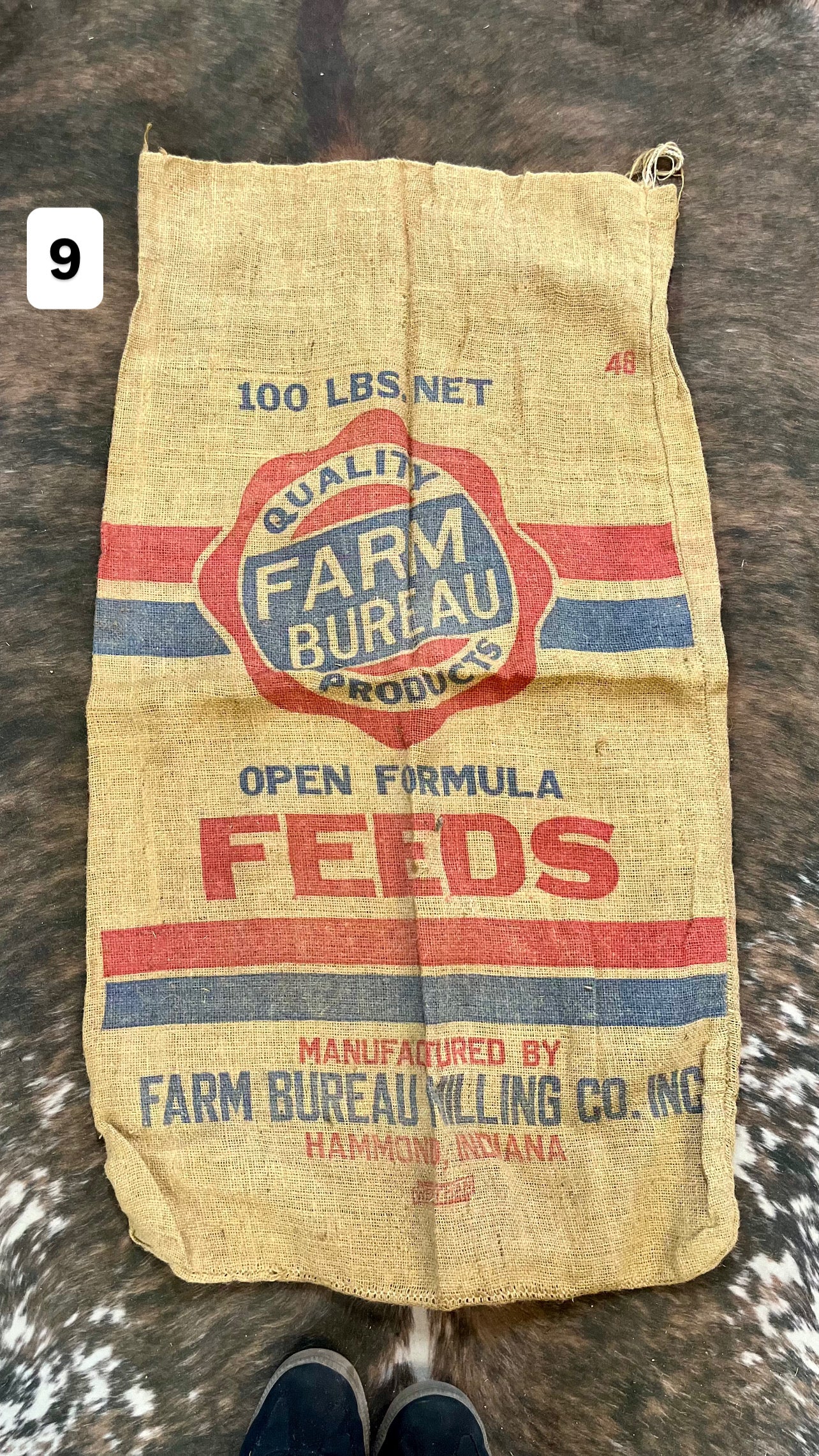 Farm Bureau Feeds Burlap Bag