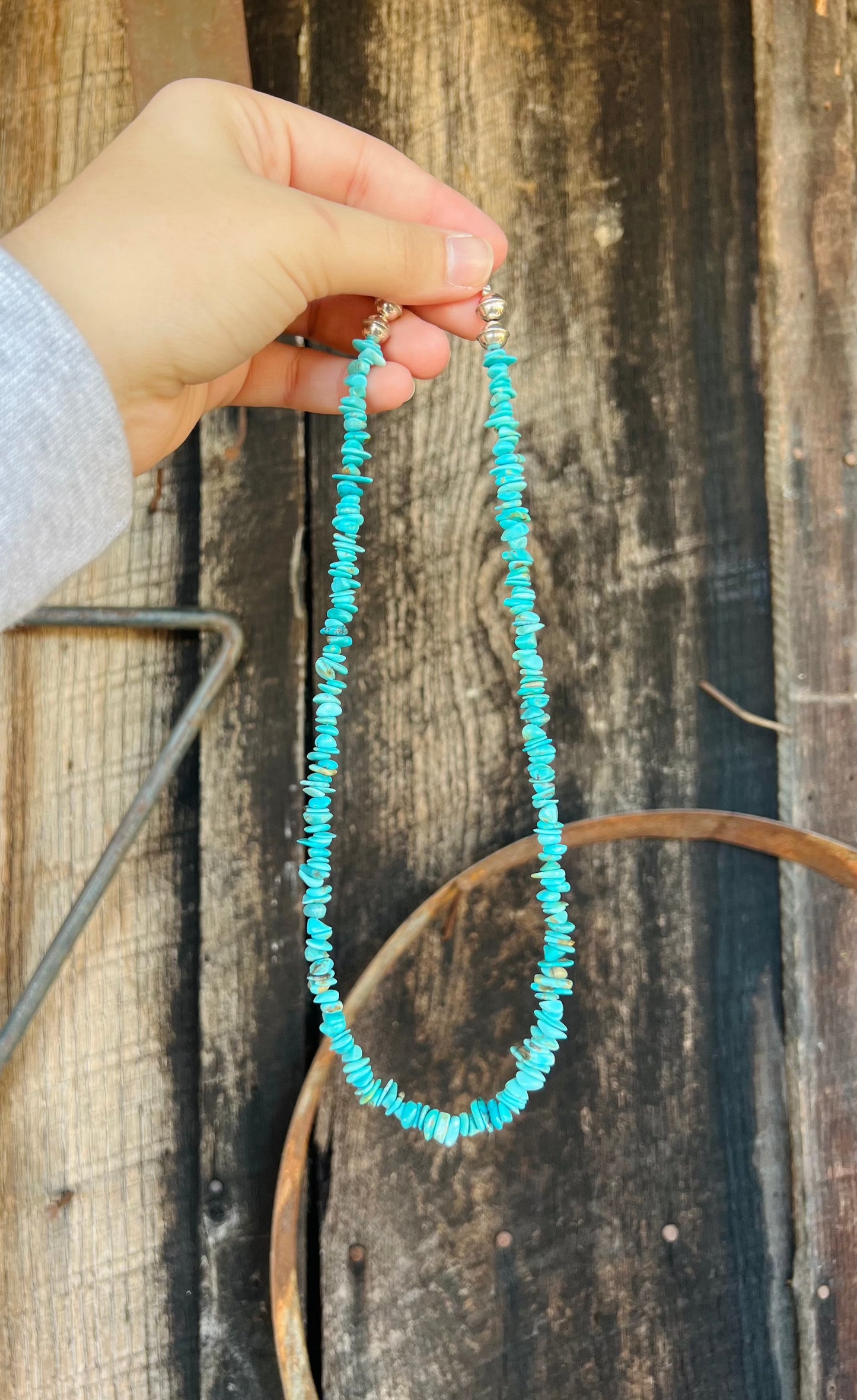 18" Turquoise Nugget Necklace