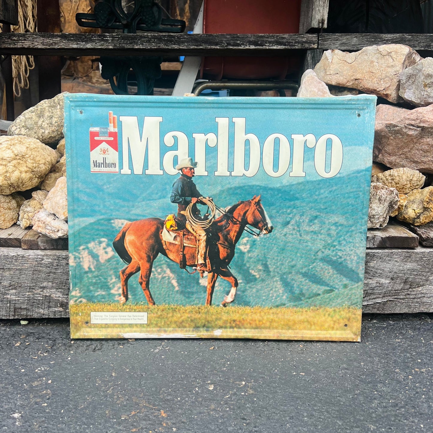 Vintage Marlboro Man Advertising Sign