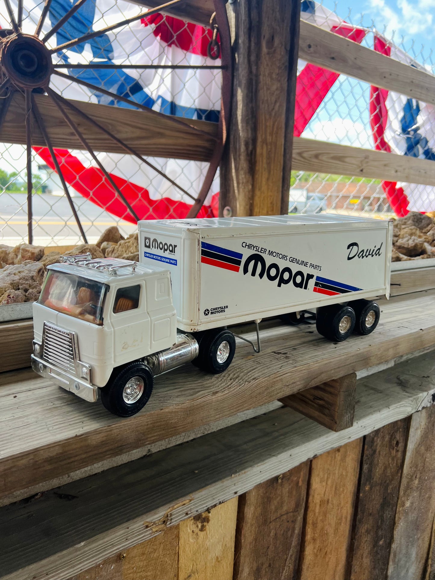 Vintage Metal Mopar Semi Truck and Trailer