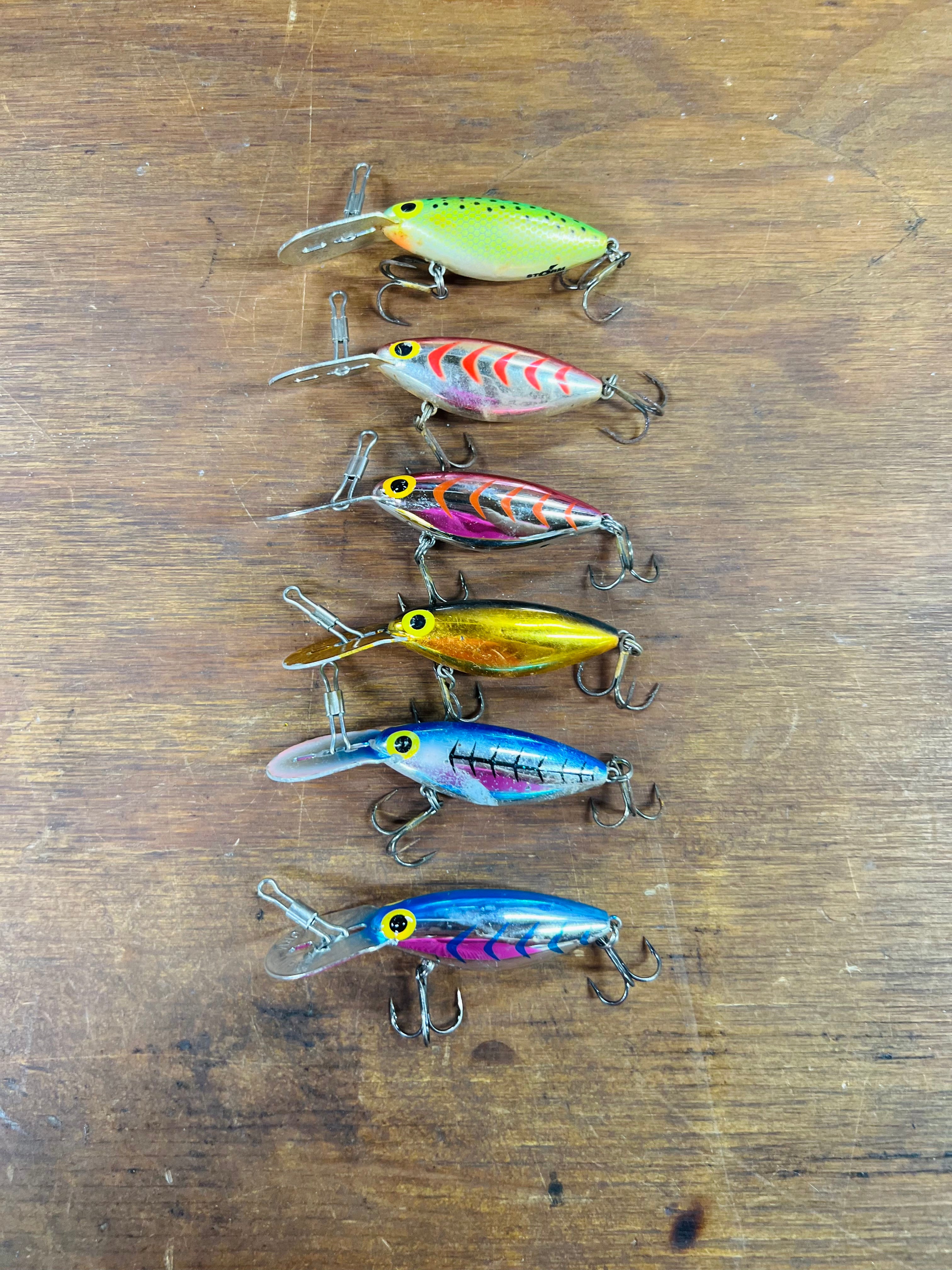 fin and flame antique fishing lures Vintage Storm Thin Fin Hot 'N Tot Fishing Lures – The Olde General Store