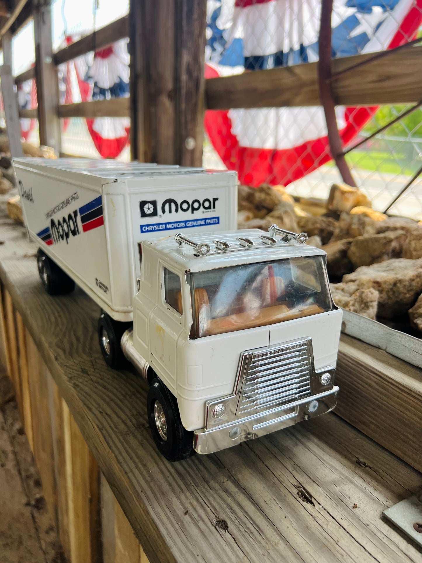 Vintage Metal Mopar Semi Truck and Trailer