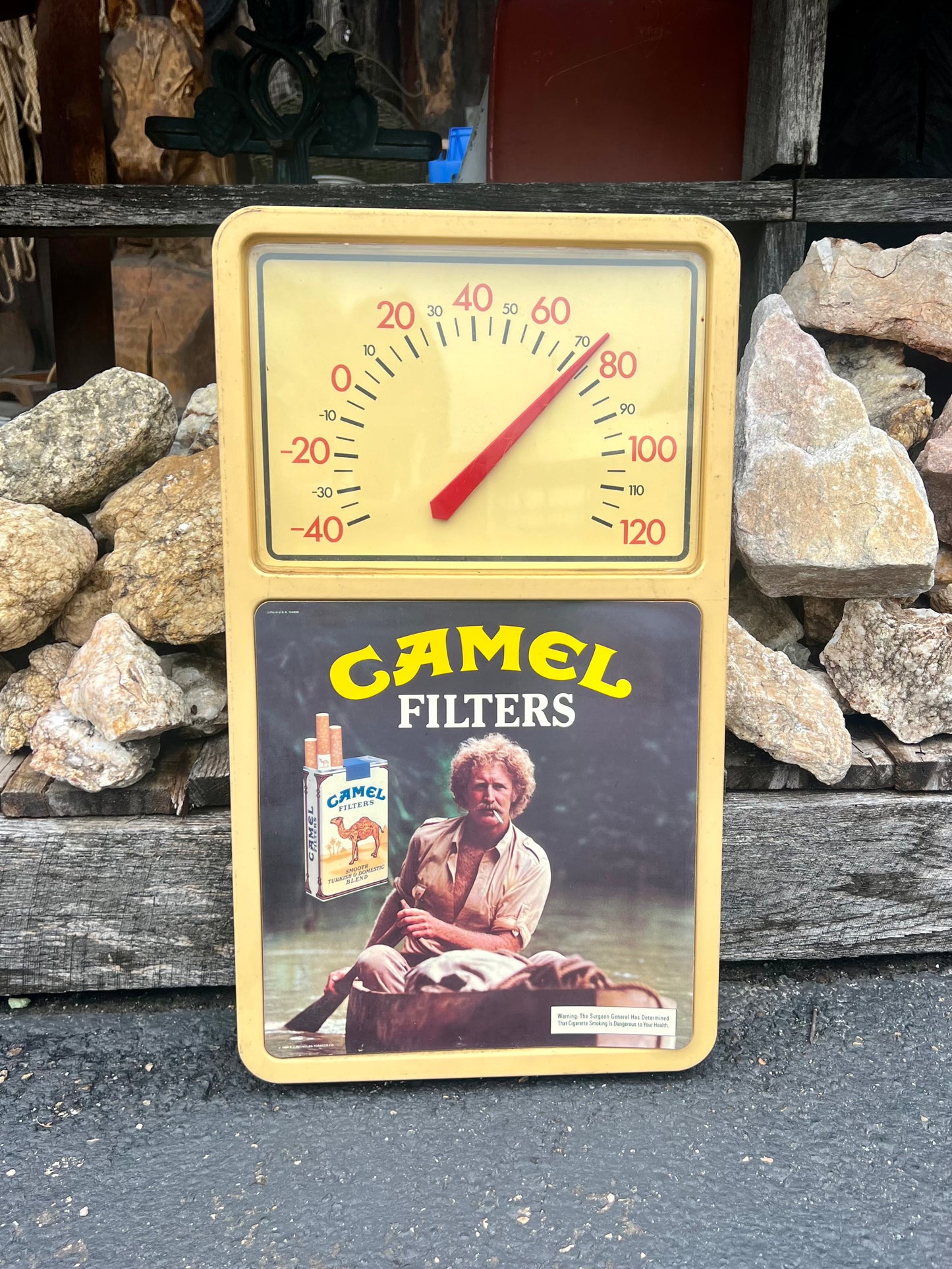 Vintage Camel Filters Wall Thermometer