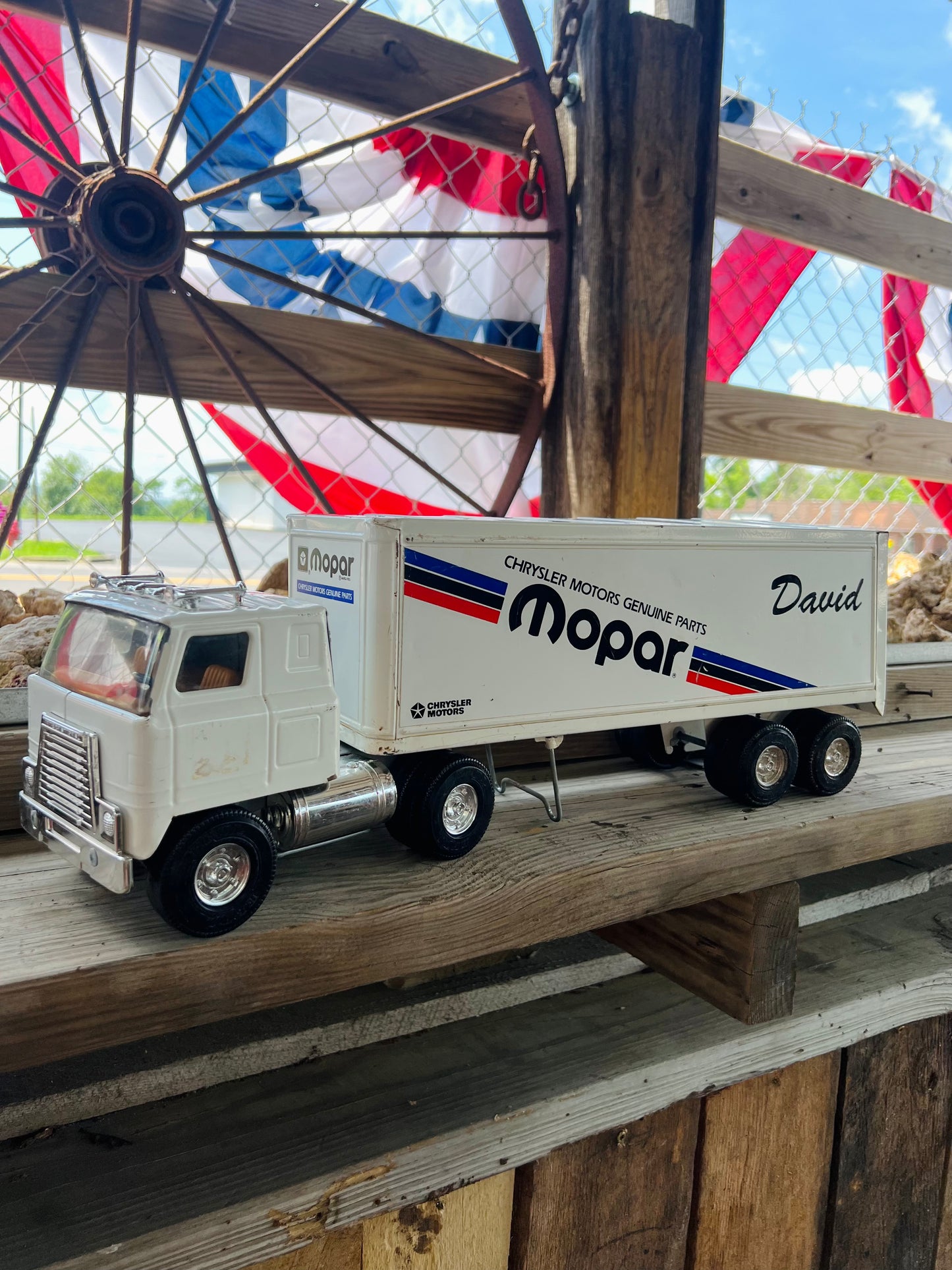 Vintage Metal Mopar Semi Truck and Trailer